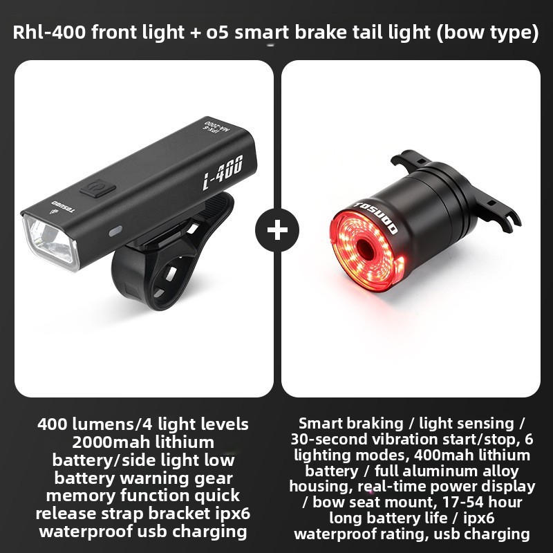 Feu avant lumineux Rh-400, feu arrière q5, style arc assis