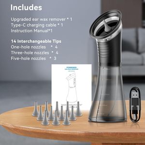 Electric <b>Ear</b> Cleaner Portable <b>Ear</b> Wax Removal <b>Tool</b> with <b>Clean</b> Water Waste Water Separation Design - Product Image 6