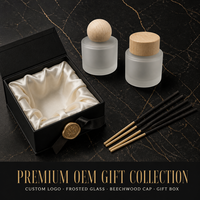 Bouteille en verre vide pour huiles essentielles 30ml/50ml, flacon diffuseur givré rechargeable avec bouchon en bois naturel, emballage personnalisé