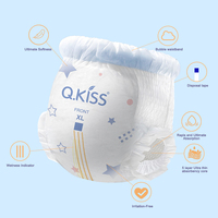 Großpackung Q.KiSS Babywindeln 1100ml Hohe Saugfähigkeit Heißluft-Backsheet Atmungsaktive Trainingswindel