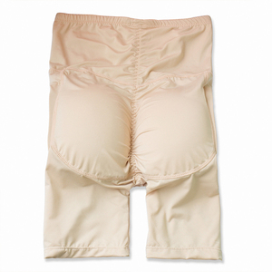 Bóxer de Control acolchado para <span class=keywords><strong>hombre</strong></span>, ropa interior de talla grande, Realzador de <span class=keywords><strong>glúteos</strong></span>, moldeador de cadera, piel falsa, color negro - Product Image 6