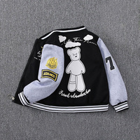 Garçon Streetwear automne printemps veste adolescent Baseball uniforme décontracté haut broderie lettre Patchwork fermeture éclair manteau enfants 2-13 ans