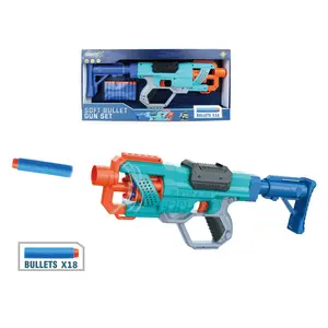 Custom Cheap Best Cool Automatic Boost Toy Army Gun Soft Bullet Gun Toy Gun Pistol That Shoot Rubber Bullet For Kid Sale