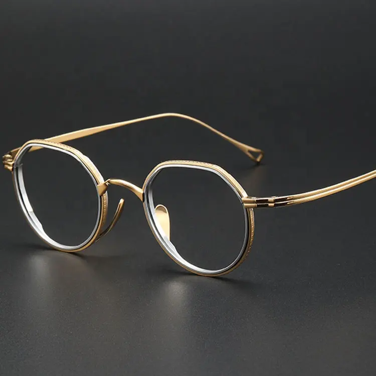 하이 엔드 티타늄 메모리 플렉스 안경 프레임 특수 모양의 광학 유리 안경 안경 가게