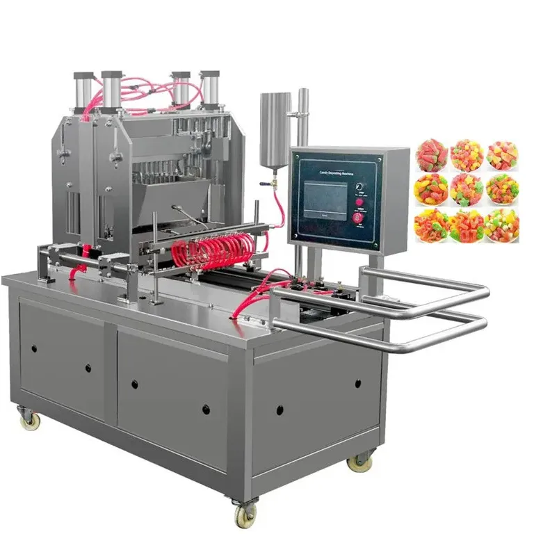 Hoge Productie Shanghai 50 Kg/u Gummy Beer Snoep Maken Fabriek Mooie Kwaliteit Automatische Harde Lolly Zachte 50 Kg/u Snoep Machine