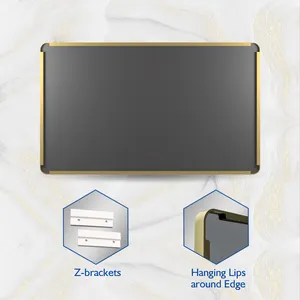 Campione personalizzato supportato OEM moderno a parete colore oro specchio cornice quadrata per la decorazione dell'hotel