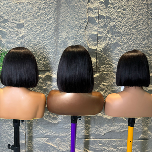 SDD Peluca Bob Corta de Cabello <span class=keywords><strong>Humano</strong></span> con Encaje Frontal HD, Peluca Frontal de Encaje Liso Extremo, Venta al por Mayor de Pelucas Bob para Mujeres Negras - Product Image 5