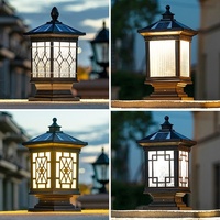 Lampe à pilier LED étanche IP65, en aluminium moulé sous pression AR111, AC85-265V, 12W, CRI 95 élevé, éclairage extérieur de style européen à intensité variable