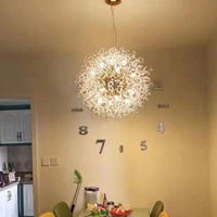 Luciole Cristal LED Lustre Salon Simple Moderne Pissenlit Conception Luminaires De Luxe Lustre En Cristal Moderne