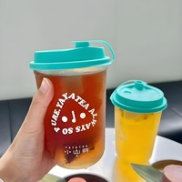 Vente en gros jetable personnalisé 6oz-22oz PET/PP tasse Boba thé à bulles en forme de U avec couvercle matériau PP pour boissons jus tequila