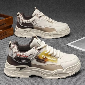 Zapatos de Hombre, Nueva Colección de Otoño, Zapatillas Casuales Transpirables de PU, Botas de Trabajo Antideslizantes con Suela Gruesa para Aumentar la Altura - Product Image 1