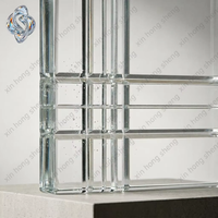 Panneau de séparation en verre teinté sur mesure à rainures en V, solide, pour la protection de l'intimité, décoratif, étanche, en verre artistique, pour escalier, salle à manger, chambre