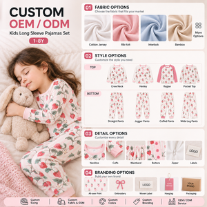 Pijama Floral para Bebé Niña, Ropa de Dormir con Volantes para Niña Pequeña, Pantalones de Manga Larga, Ropa de Dormir Transpirable para Primavera, Embalaje Personalizado - Product Image 4