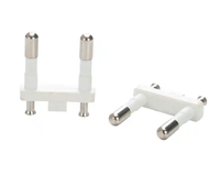 Insert électrique en laiton pour prise européenne VDE, 250V, 4,8 mm et 4,0 mm, noir