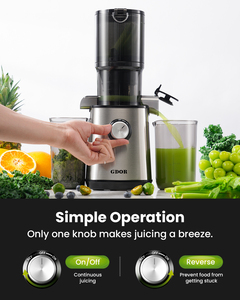 Extractor de Jugos GDOR de Alto Rendimiento y Ahorro de Espacio, Exprimidor Lento de Presión en Frío de 4.3 Pulgadas, Máquina para Hacer Smoothies - Product Image 3