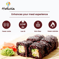 Low GI Konjac Dried Black Rice Instant Keto Food Low Carb Rich Fiber Customizable Packaging