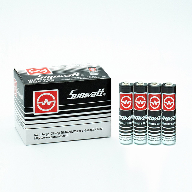 SUNWATT R03 UM4 AAA 1.5V Super Quality Carbon Zinc Dry Battery for Remote Control