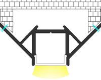 Profilé en alliage d'aluminium 6063-T5 pour bande LED, 54*23mm, extrusion pour décorations lumineuses, service de découpe