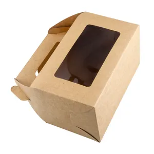 Customize Logo Christmas Plain Cardboard Cupcake Packaging Gift Paper Boxes For Pastry Bakery