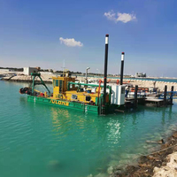 Kapal Keruk Hisap Diesel 500m3/jam Kapal Ekstraksi Pasir Hidrolik Kedalaman Keruk 8m untuk Proyek Sungai