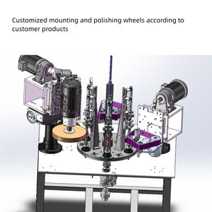 Machine de meulage/polissage de surface arrière de boîtier de montre automatique finition claire/miroir avec composant moteur central - Product Image 4