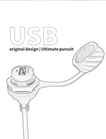 Adaptador de Montaje en Panel Lshitech USB 2.0 IP68 a Prueba de Agua, Conector Eléctrico de Aviación Tipo Bayoneta de 0.1-1M para Equipos de Exterior