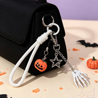 Nouveaux porte-clés élégants en corde tressée, accessoires pour sacs, porte-clés en forme de citrouille d'Halloween pour sacs