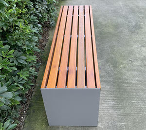Kommerzielle Terrassen bestuhlung Metall bank Sitz 500kg Kapazität Regens ichere Außen stühle Composite-Kunststoff Holz <span class=keywords><strong>Public</strong></span> Park Bank - Product Image 3