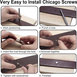 Vis de reliure Chicago en fer pour hommes et femmes, fabrication EWANG - Product Image 6