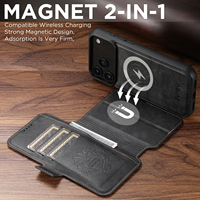 Étui de téléphone SUTENI pour iPhone 18 Pro Max, coque magnétique avec recharge sans fil, support de carte, portefeuille, simili cuir, 17 16Plus 15