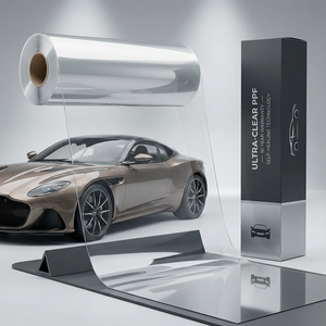 فيلم حماية زجاج السيارة الأمامي شفاف ذاتي الإصلاح من مادة PET الفاخرة بسمك 7.5 مل، مقاوم للخدش، يحمي من الأشعة فوق البنفسجية بنسبة 99%، شفافية عالية - Product Image 2