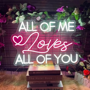 Festa di matrimonio al neon segno di business logo luce tutto di me ama tutti voi muro personalizzato festa led luce verso l'alto segno per la decorazione di eventi - Product Image 1
