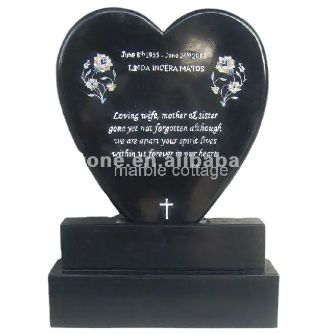 Надгробие, украшения для гравировки, головной камень в форме сердца