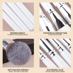 Kit de maquillage Kabuki végan de haute qualité, 16 pièces, 20 pièces, 26 pièces, rose, blanc, professionnel, personnalisable, bricolage - Product Image 3