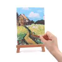Chevalet de table réglable en bois Foska, mini support pour cadre photo, affichage d'art, peinture, support de calendrier, support de bureau artisanal