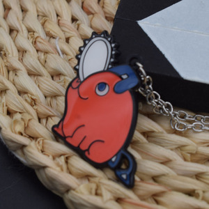 Collar y Llavero de Metal de Anime Pochita y <span class=keywords><strong>Makima</strong></span> de Diseño Nuevo y Alta Calidad para Decoración de Mochilas - Product Image 2