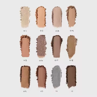 Maquillage de marque privée 12 couleurs mat miroitant ombre à paupières Glam ombre à paupières Palette imperméable durable vegan cosmétique Logo personnalisé