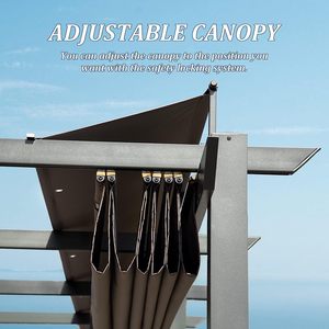 Customized Size Sunshade Waterproof Roof Outdoor Aluminum Pergola Customized Aluminum Modern Design Motorized - Product Image 3