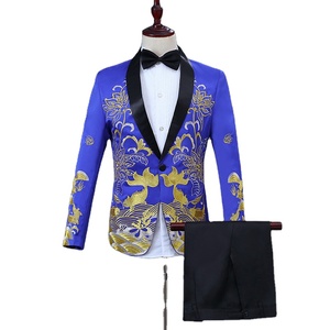 Traje de cinco colores disponibles, traje de hombre, estilo chino, <span class=keywords><strong>matrimonio</strong></span> adulto, cantante, escenario, coro, Anfitrión, <span class=keywords><strong>trajes</strong></span> de vestir <span class=keywords><strong>para</strong></span> boda - Product Image 2