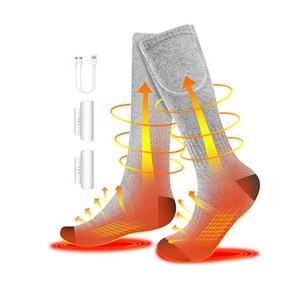 Atacado Inverno Térmica Elétrica Aquecida Meias Respirável Casual Recarregável Ski <span class=keywords><strong>USB</strong></span> Meias com Logotipo Do Corpo - Product Image 1