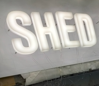 Letrero de Acrílico 3D YIJIAO, Letras LED Iluminadas Personalizadas, Iluminación Frontal y Lateral, Letrero LED para Exteriores de Edificios, Logotipo Comercial
