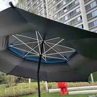 Chariot de camping pliable avec protection solaire, multi-directionnel, imperméable, avec barres en acier, pour véhicules, camping-cars et pêche, pour 3-4 personnes