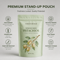 Sachet Doypack en plastique laminé avec fermeture zip, à soufflet latéral, avec logo personnalisé, pour grains de café, snacks et gâteaux, qualité alimentaire