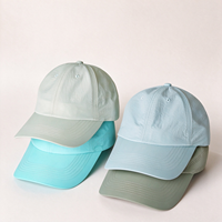 Casquette de baseball 6 panneaux personnalisable avec logo, vente en gros, séchage rapide, respirante, en nylon, unisexe, unie, pour le golf, le sport et la course à pied