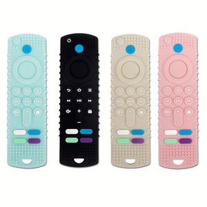 Silicone Baby Teething Toy Anti-Hand Chewing <b>TV</b> Remote Control Shape Chewable 0-24 Months - Product Image 1