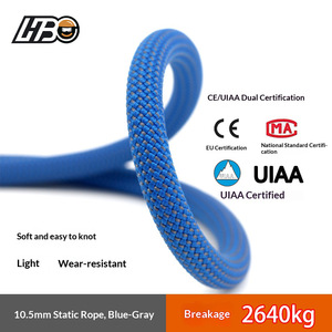Corda Statica HBC 10.5mm Certificata CE UIAA, Corda da Arrampicata, Corda di Sicurezza per Arrampicata su Roccia in Nylon, Resistenza alla Rottura 2640kg, 100-200kg - Product Image 4