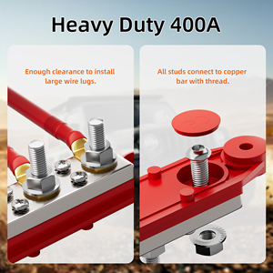 บล็อกการกระจายพลังงาน48V busbar 400A M10 4โพสต์ได้รับการรับรองมาตรฐาน RoHS และ CE สำหรับระบบสุริยะยานยนต์ทางทะเลจำนวนมาก - Product Image 4