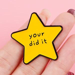 Broche de estrella con cita inspiradora en inglés, pin de solapa de moda, insignia decorativa para ropa y mochila - Product Image 3