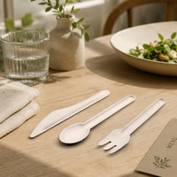 Fourchettes jetables écologiques en pulpe de bagasse, biodégradables, compostables, robustes, sans BPA, modernes et imperméables