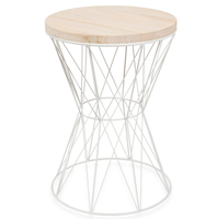 Intérieur décoratif En Métal Fil Café Table D'appoint Avec MDF Pour Meubles de Salon À La Maison
